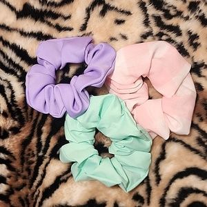 3 Handmade Hair Scrunchies Easter Colors